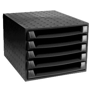 Exacompta - Cassettiera Ecoblack nera