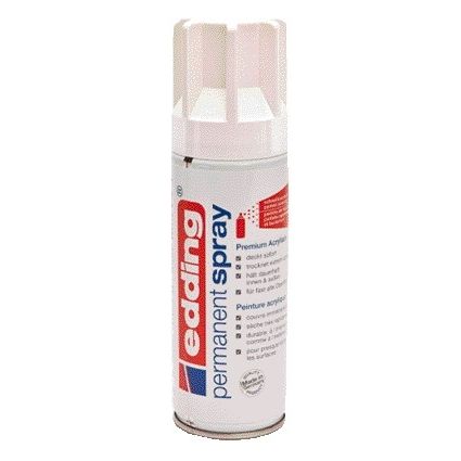 Edding - Bombe de peinture 5200 spray permanent blanc signalisation mat