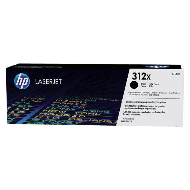 HP - toner 312X, 4 400 pagina's, OEM CF380X, zwart