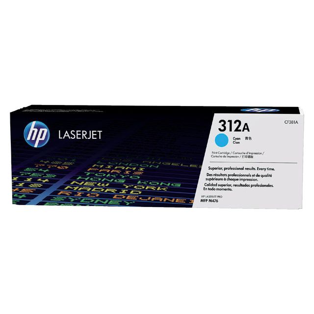 HP - toner 312A, 2 700 pagina's, OEM CF381A, cyaan