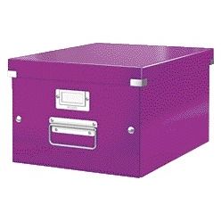 Leitz - Storage box Click Store WOW medium recycled cardboard 281x200x370mm purple