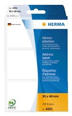 HERMA -  Etiket  adres 4301 95x48mm zig-zag 250st