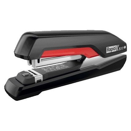 Rapid - Cucitrice da tavolo Supreme fullstrip S17 30 fogli nero/rosso