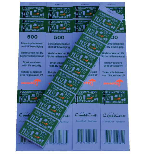 Combicraft - Consumptiebon UV beveiliging 500 stuks groen