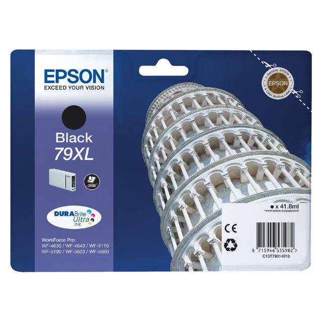 EPSON - Cartridge à encre 79xl, 2 600 pages, OEM C13T79014010, noir