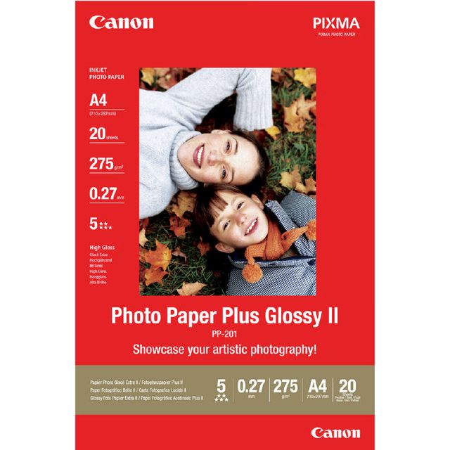 Canon - Papier photo Canon PP -201 A4 275gr Gloss | Pack de 20 feuilles