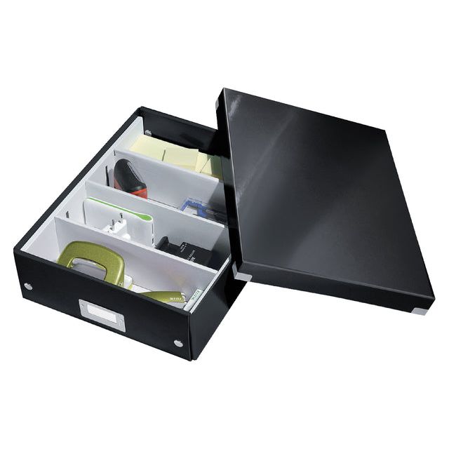 Leitz - Box de rangement Leitz wow cliquez sur Store Medium Black | 1 pièce