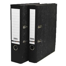 Qbasic - Ordner A4 80mm carton noir nuageux | 20 pièces