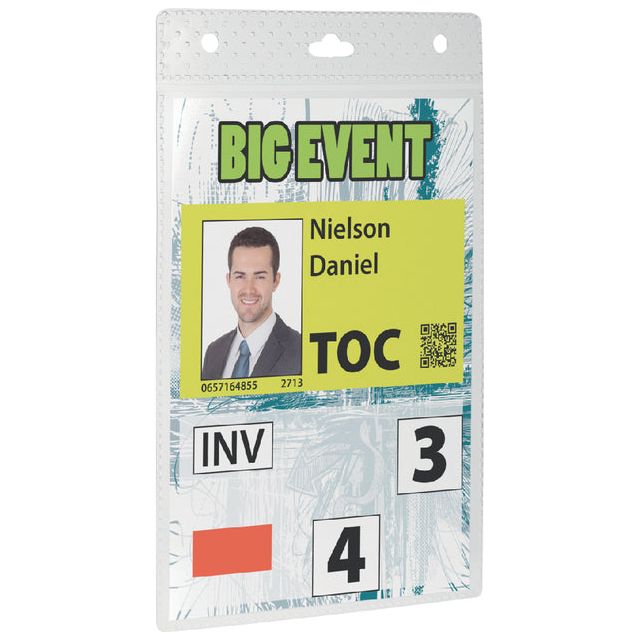 Durable - Badge Event durable A6 Transparent | Prendre 20 pièces