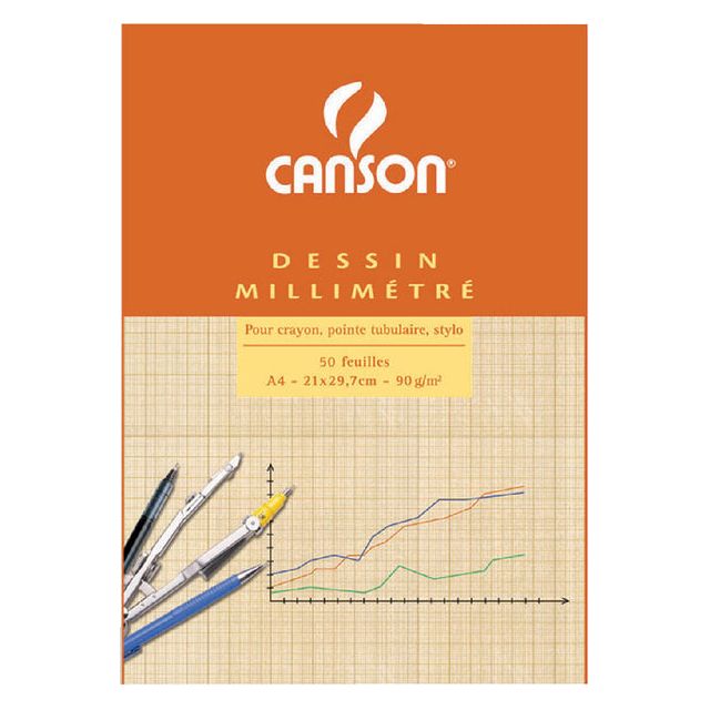 CANSON - BLIMMETER BLACH CANSON A4 90GR BRORM LIGHT | Morceau de 50 feuilles