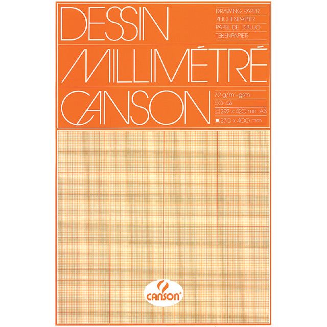 Canson - Millimeter Block Canson A3 90gr Hell Brown | 50 Blätter