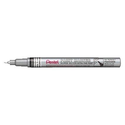 Pentel -  Viltstift  mfp10 rond 0.7mm zilver