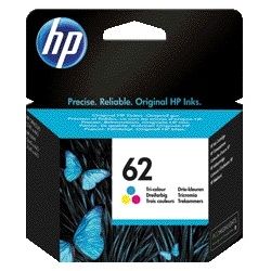 HP - Tintenpatrone 62, 165 Seiten, OEM C2P06AE, 3 Farben