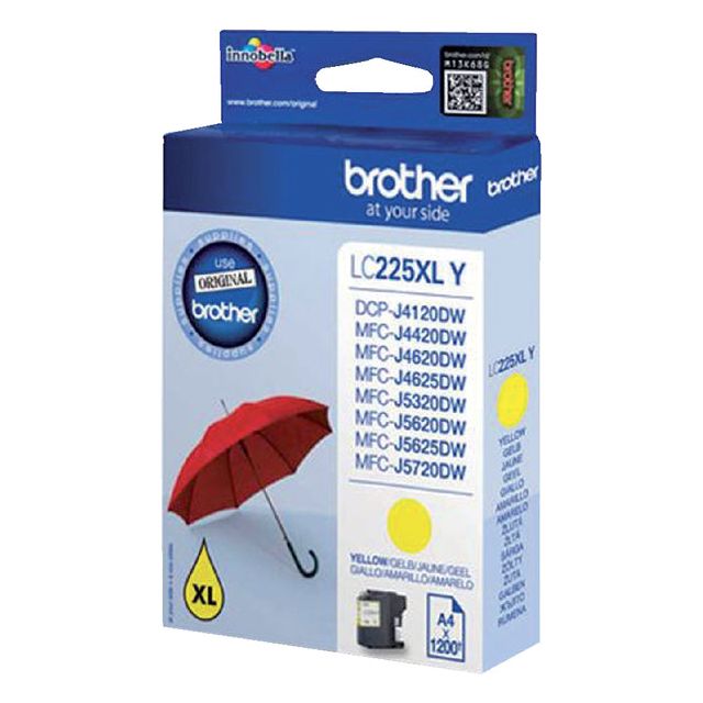 Bruder - Inkcartridge Bruder LC -225xly Yellow | 1 Stück | 5 Stücke