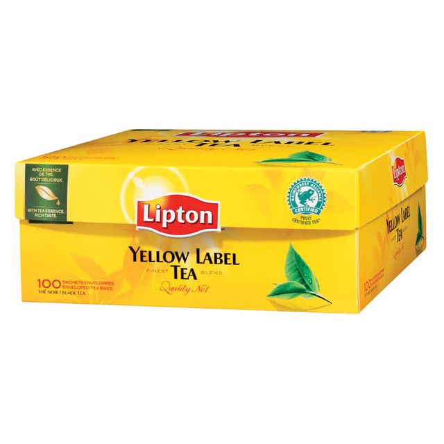 Lipton - Thee  yellow label zonder envelop 100x1.5gr | 12 stuks