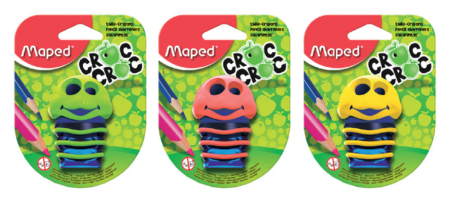 Maped - Puntenslijper Croc 2-gaats op blister | 5 stuks