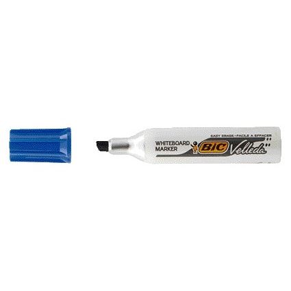 Bic - Rotulador para pizarra Velleda 1781 diagonal grande azul | 12 piezas