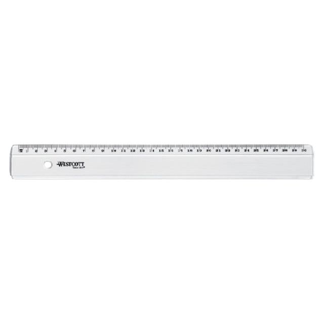 Westcott - Règle Basic Plastic 30cm Transparent | Boîte extérieure une pièce de 20