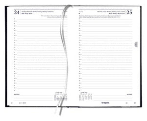 Quantore - Office diary 2026 short 1 day/1 page black