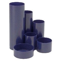 Maul - Estuche para bolígrafos Tubo azul 6 compartimentos Ø150x125mm