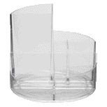 MAUL - Pen case roundbox 7 compartments Ø140x125mm transparent