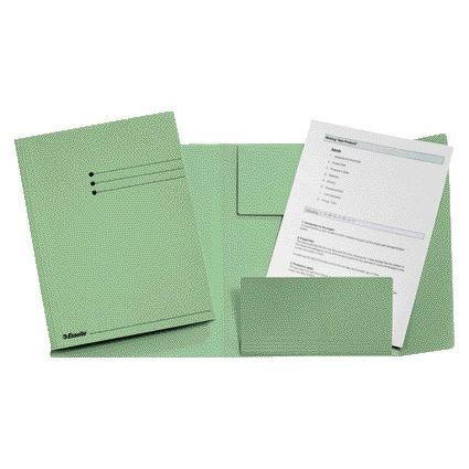 Esselte -  Dossiermap  a4 3klep manilla 275gr groen