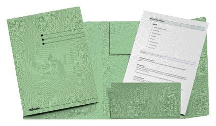 Esselte -  Dossiermap  a4 3klep manilla 275gr groen | 50 stuks