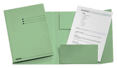 Esselte -  Dossiermap  a4 3klep manilla 275gr groen | 50 stuks