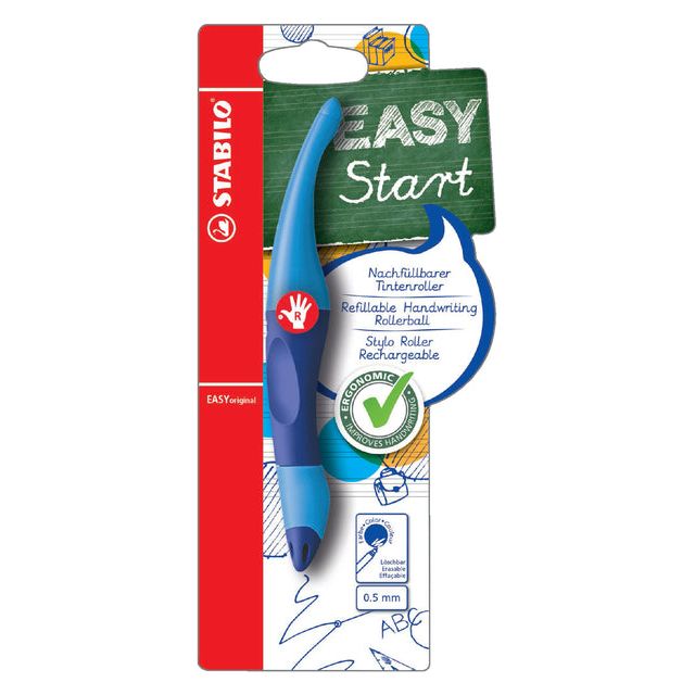 STABILO - EASYoriginal roller, voor rechtshandigen, blister van 1 stuk, blauw