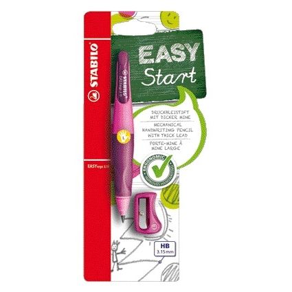 Stabilo -  Vulpotlood easyergo hb 3.15mm links rz/li | 3 stuks