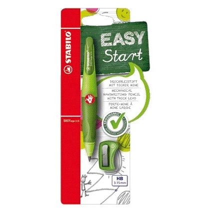 Stabilo -  Vulpotlood easyergo hb 3.15mm rechts groen | 5 stuks
