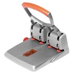 Rapid - Perforatore Supreme HDC150/4 heavy duty 4 fori 150 fogli argento/arancio
