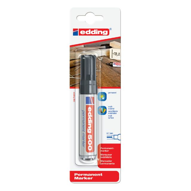 Edding - Permanent Marker e -500 schwarz, auf Blister