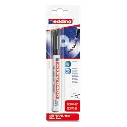 Edding - CD-Marker 8400 rund 0,5-1,0 mm schwarz Blister à 1 Stück | 10 Stück