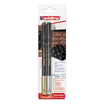 Edding -  Fineliner  1200 f zilver en goud | 10 stuks