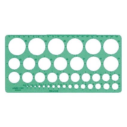 Linex -  Cirkelsjabloon  39cir grn | 10 stuks