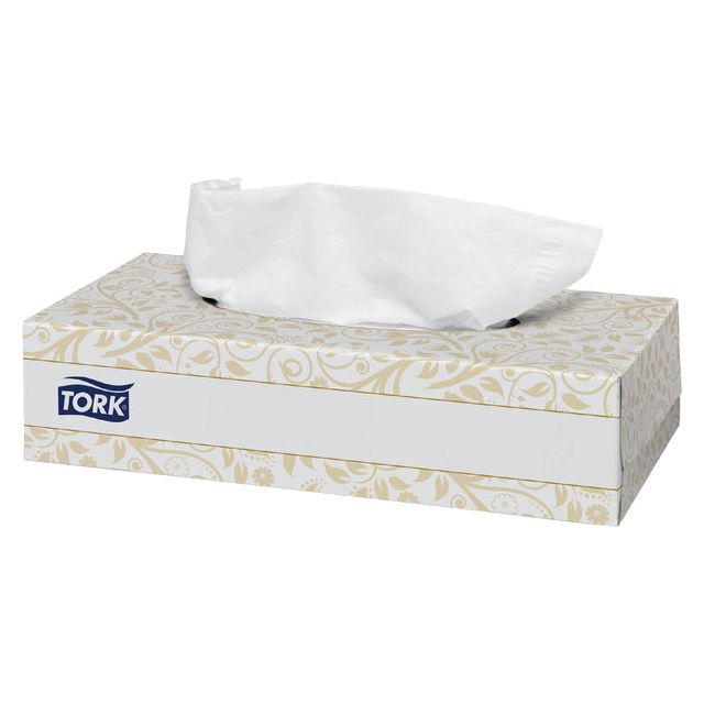 Tork - Tissues faciaux F1 Premium 2lgs blanc 140280 | Pak une feuille de 100 | 30 pièces