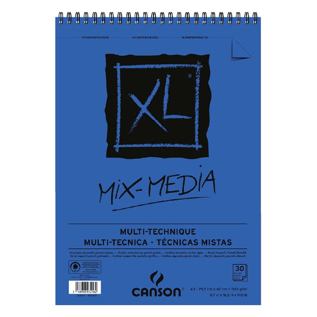 Canson - Aquarellblock Canson XL Mix Media Spira A3 300gr 30V | 30 Blätter