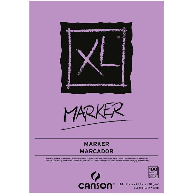 Canson - Tekenblok XL Marker A4 70gram 100vel