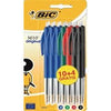 Bic - Ballpoint pen M10 medium assorted blister of 10+4 free