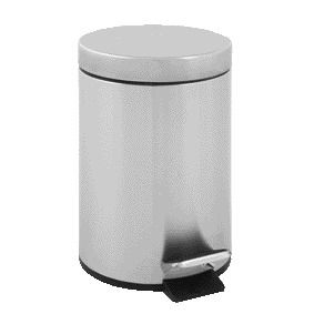 Vepa Bins - Pattumiera a pedale V-part 5 litri in acciaio inossidabile opaco