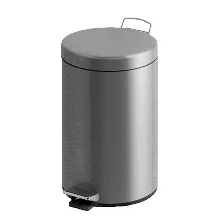 Vepa Bins - Poubelle à pédale V-part 12 litres en acier inoxydable mat