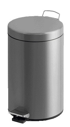 Vepa Bins - Pattumiera a pedale V-part 12 litri in acciaio inossidabile opaco