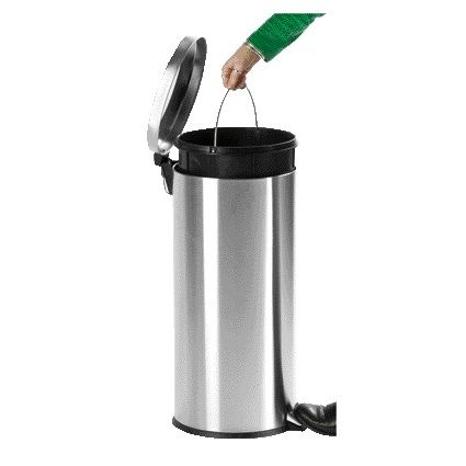 Vepa Bins - Papelera con pedal V-part 30 litros acero inoxidable mate