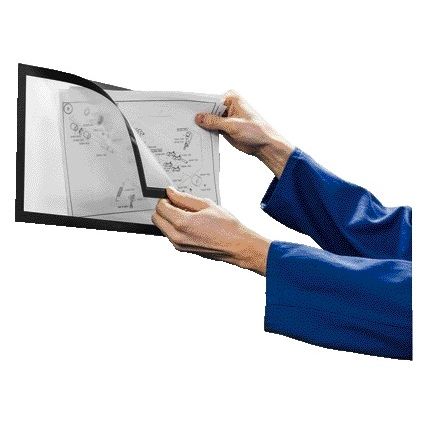 Durable - Duraframe 498501 magnétique Plus A4 noir 2 pièces