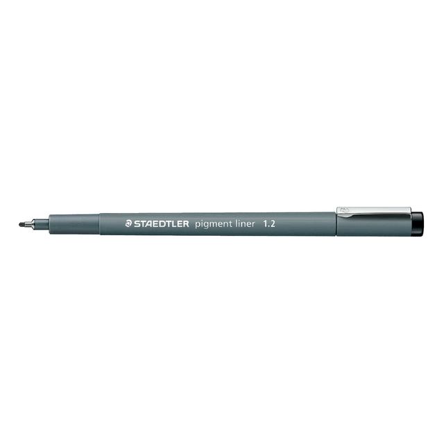 Staedtler - pigment liner fineliner, ronde punt, schrijfbreedte 1,2 mm zwart