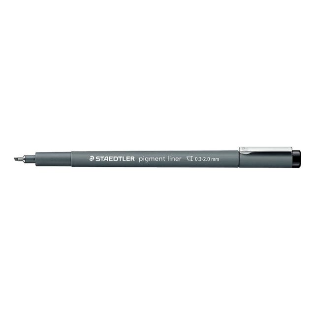 Staedtler - Fineliner Pigment 308 zwart 0.3-2.0mm | 10 stuks