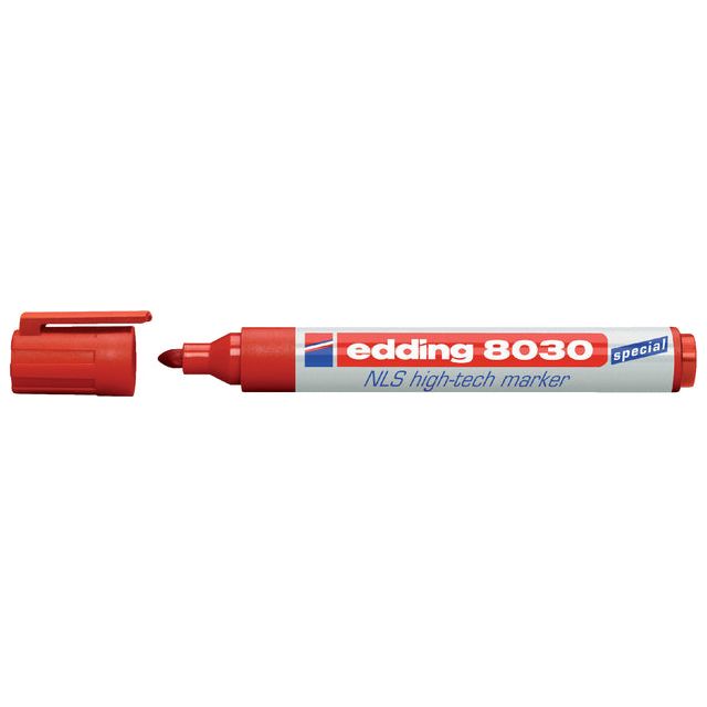 Edding - Viltstift edding 8030 NLS High-Tech marker 1.5-3mm rood | 10 stuks