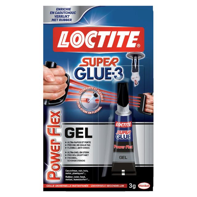 Loctite - Secondelijm Powerflex gel tube 3gram op blister | 12 stuks