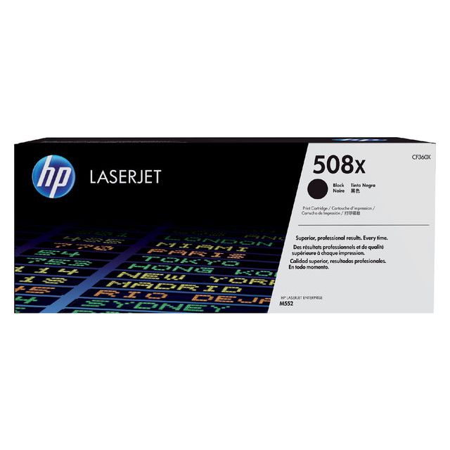 HP - toner 508X, 12 500 pagina's, OEM CF360X, zwart